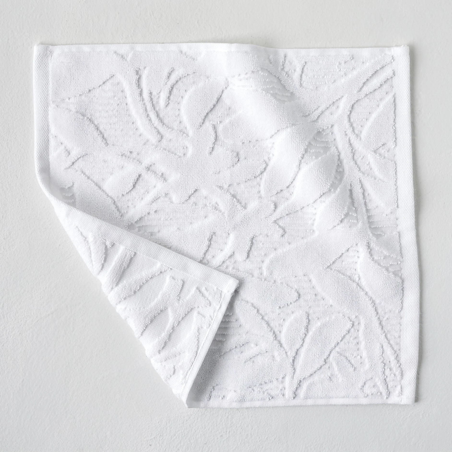 White Esme Floral Towel - Image 4