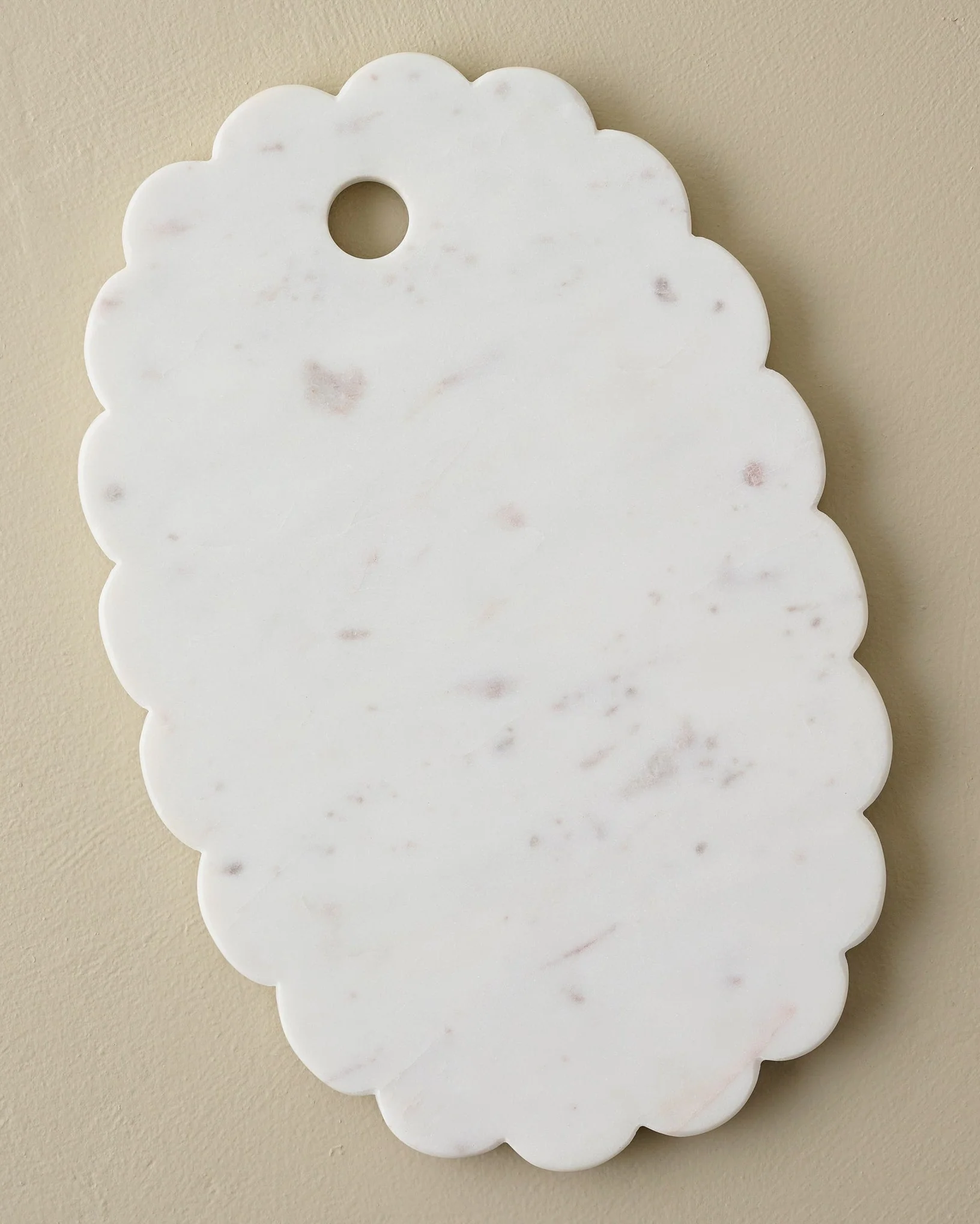 White Marble Scalloped Serving Board