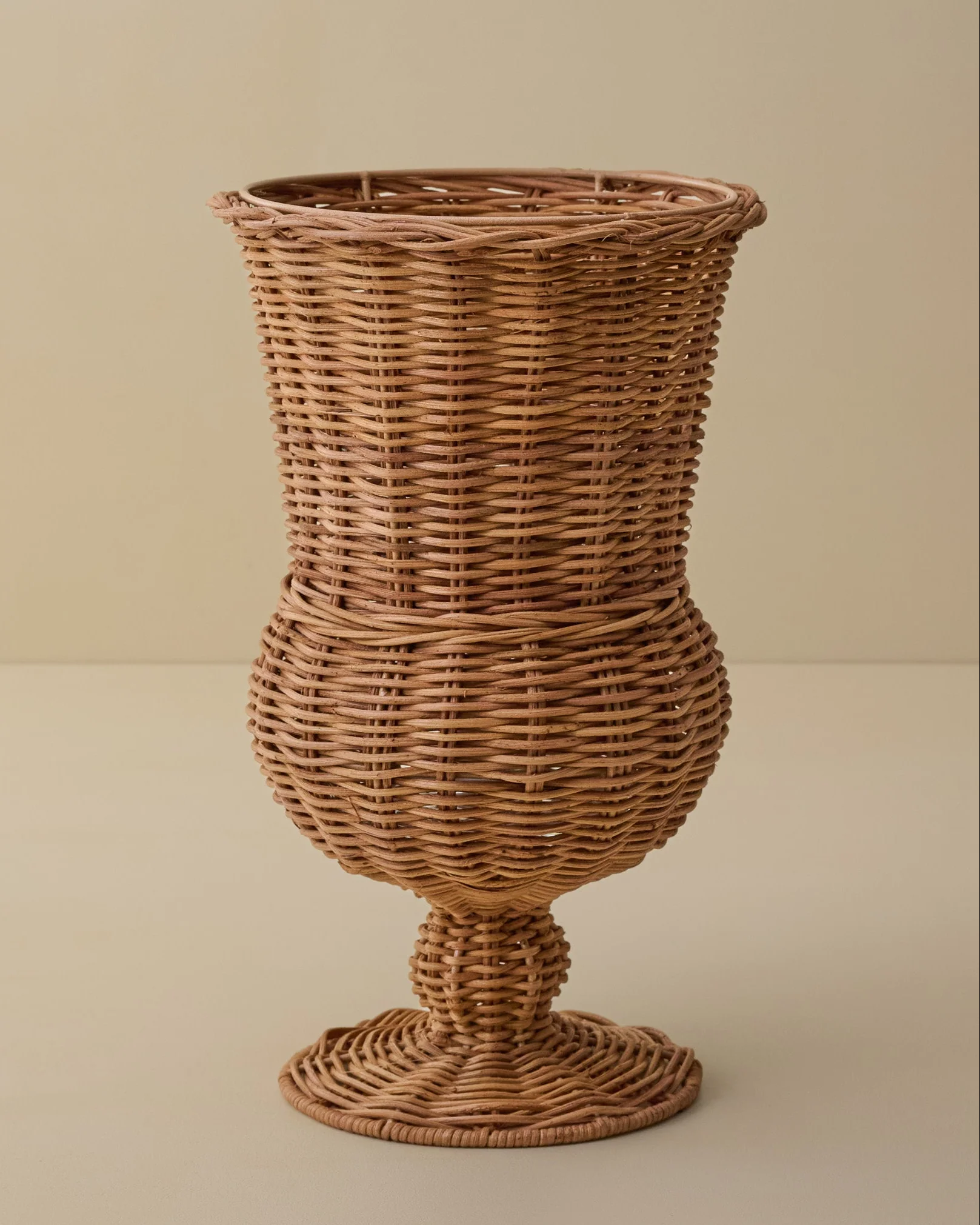 Woven Rattan Footed Vessel - Image 4