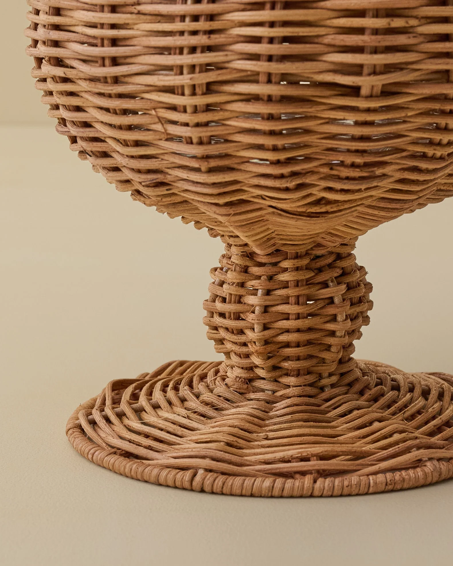 Woven Rattan Footed Vessel - Image 5