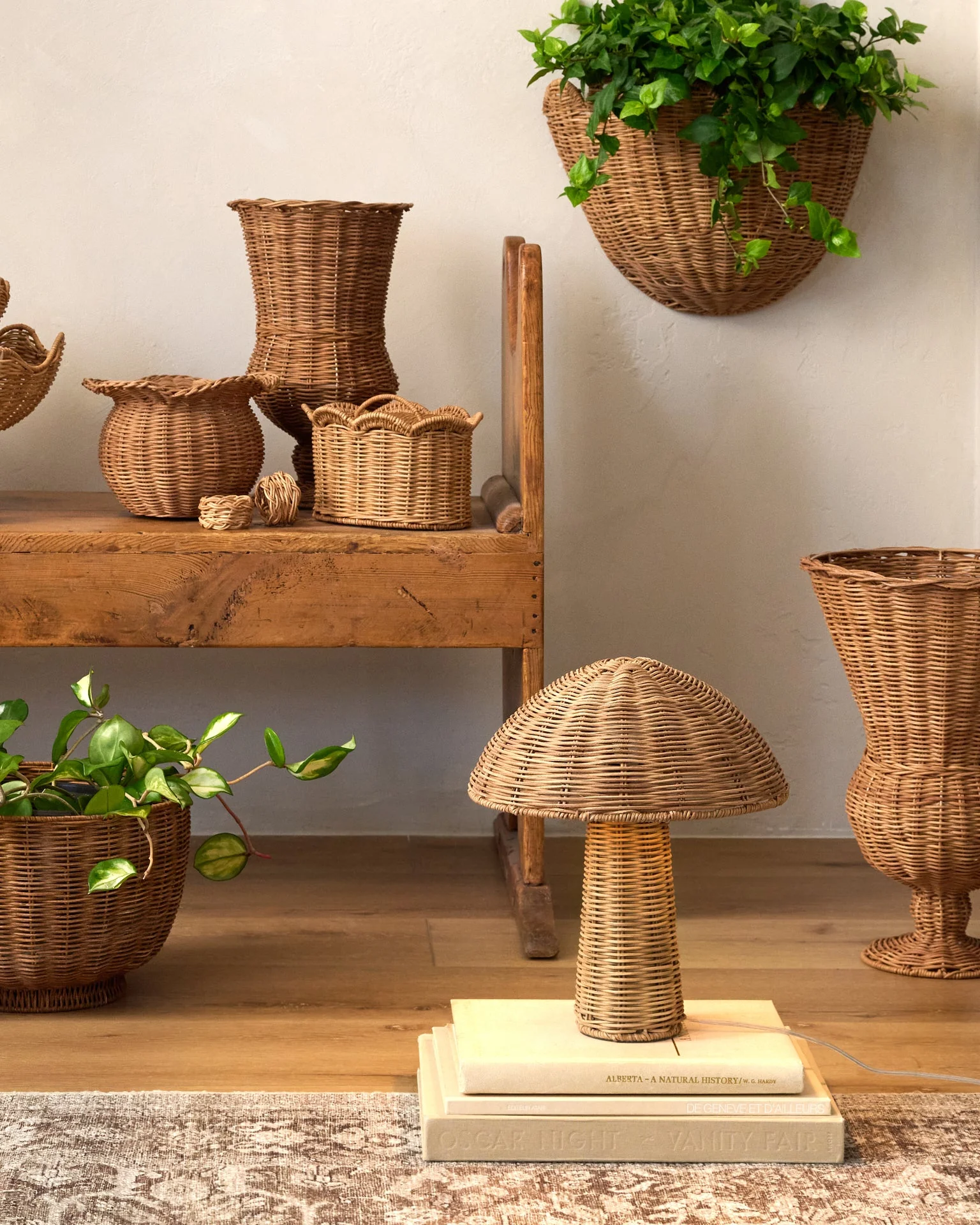 Woven Rattan Footed Vessel - Image 6