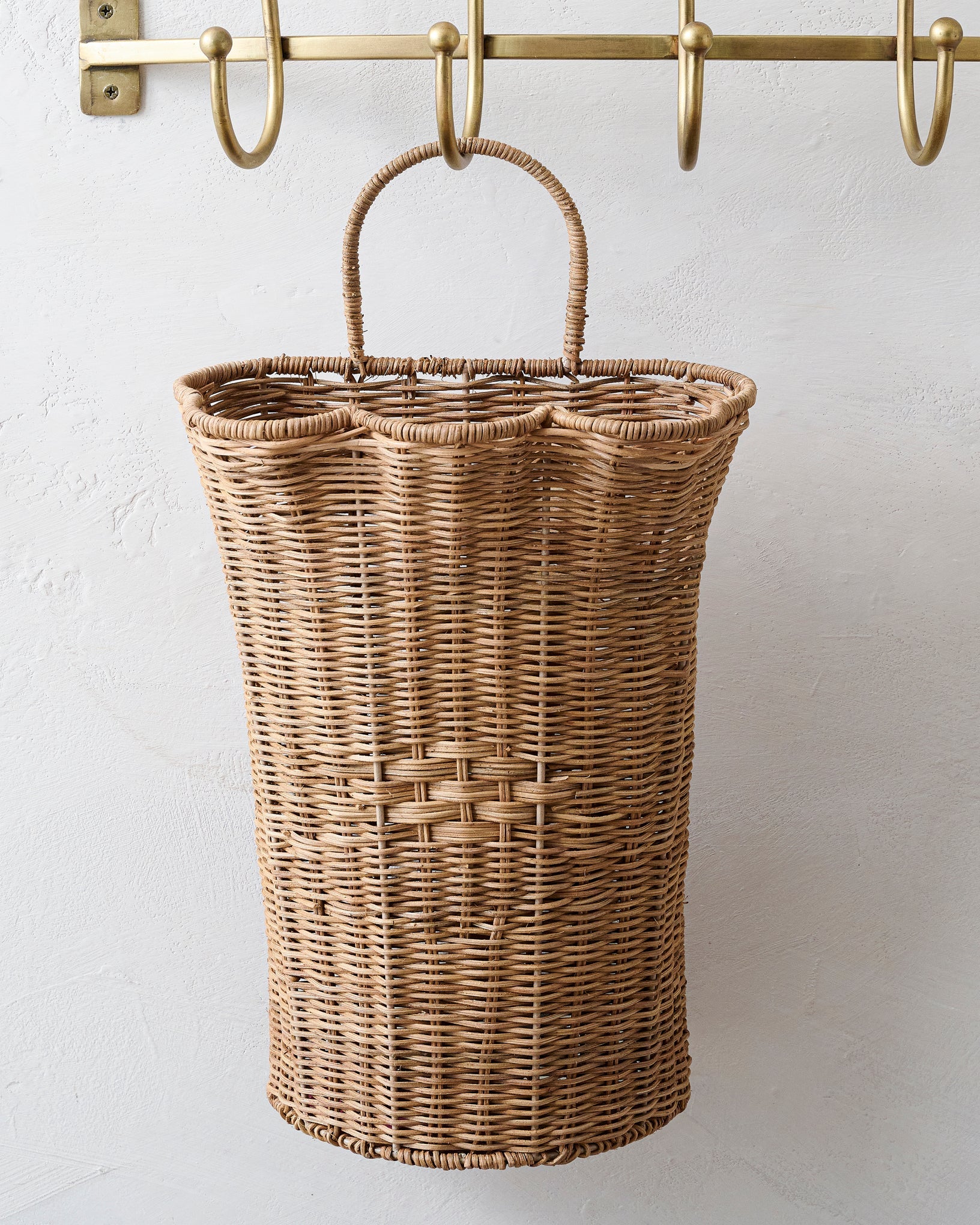 Woven Scalloped Wall Basket - Image 2